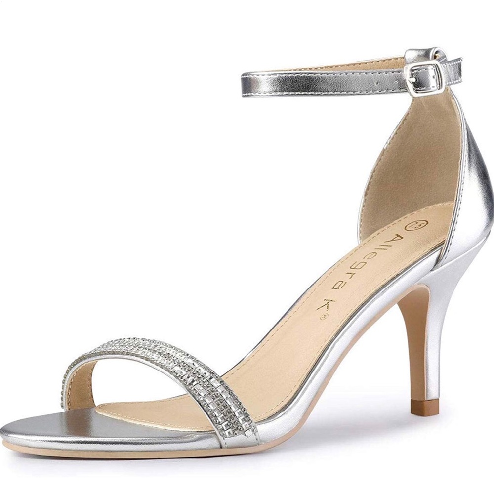 New with box Silver Heels